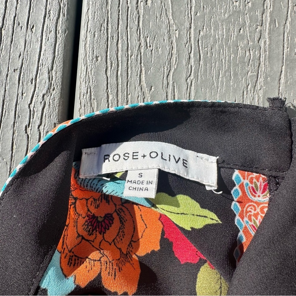 Rose & Olive Black Embellished Boxy Blouse - Picture 3 of 11